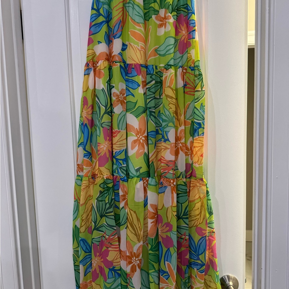 Flying Tomato Floral Multicolor Maxi Skirt